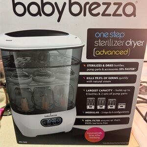 Baby Brezza One Step Sterilizer Dryer Advanced - Black and White
